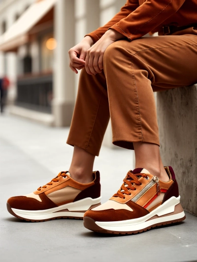 Royalfashion Women's sports shoes with a hidden wedge Bessase