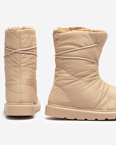 Light brown women's shoes a'la snow boots Amirfu- Footwear