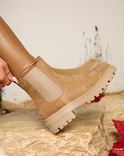 Royalfashion Naiste soojustatud saapad kaamelist Comfy Walk