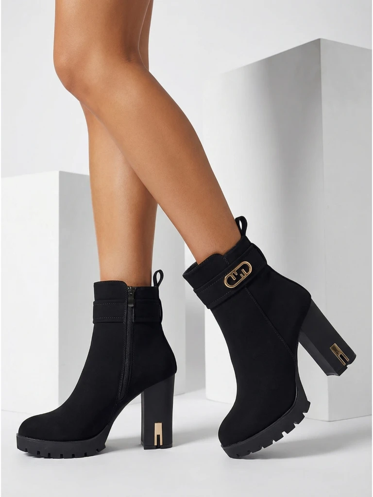 Women's Tovia Eco Suede Heeled Ankle Boots