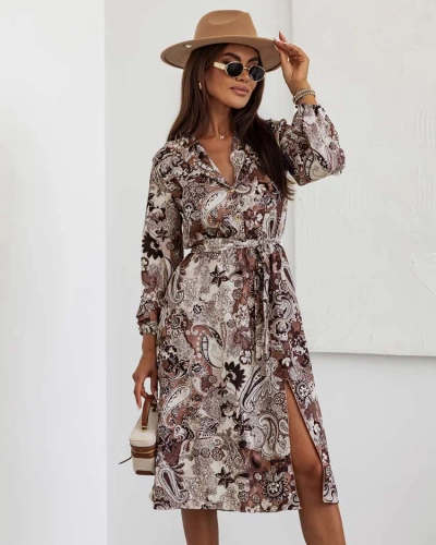 Royalfashion Naiste prinditud midi-kleit