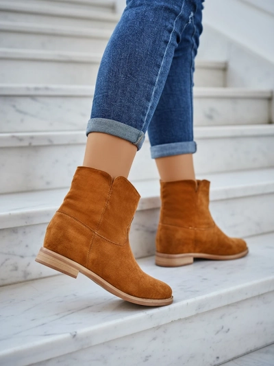 Eliana Ecological Suede Wedge Ankle Boots