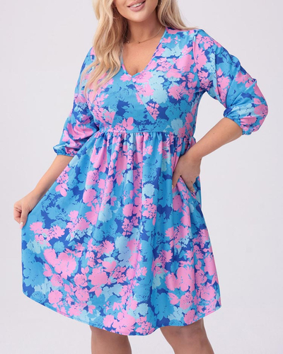 Royalfashion Naiste põlve pikkune kleit prindiga PLUS SIZE