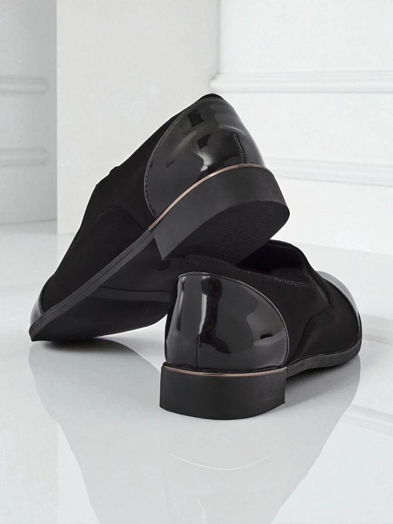 Aurelia Nero – элегантные женские полуботинки Royalfashion из матовой кожи