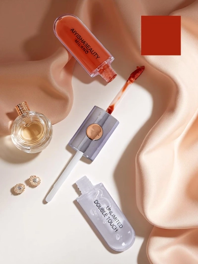 2-in-1 Lipstick and Clear Lip Gloss Carrot Gold