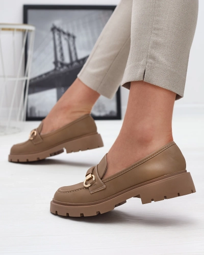 Royalfashion Women's moccasins in light brown Desise