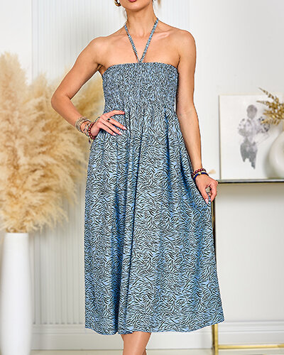 Royalfashion Naiste midi-kleit prindiga