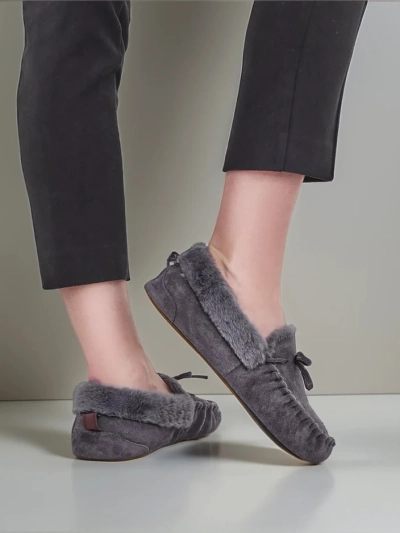 Royalfashion Женские мокасины с мехом Ahtikes