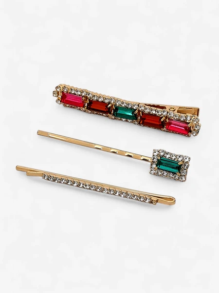 Royalfashion Hairpins with colorful crystals