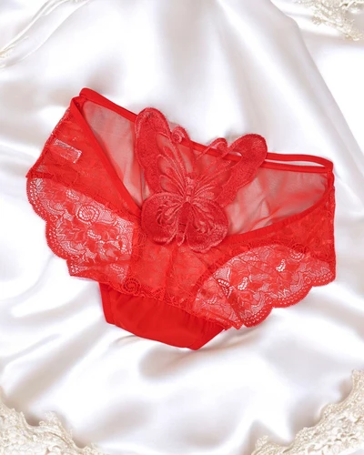 Royalfashion Women's panties in the form of briefs with a butterfly