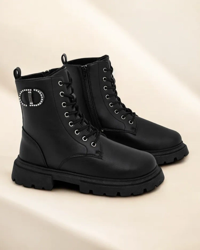 Royalfashion Eco leður kvenskór ökla boots Enoll
