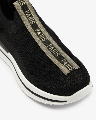 Женские спортивные туфли-слипы с надписью черного цвета Cerppa- Footwear