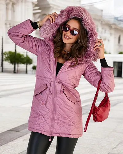 Royalfashion Женская стеганая куртка розового цвета