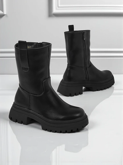 Высокие женские ботинки из экокожи Scarlet Mist