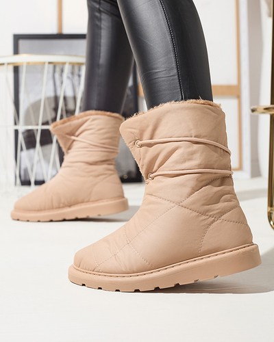 Светло-коричневая женская обувь a'la сноубутсы Amirfu- Footwear