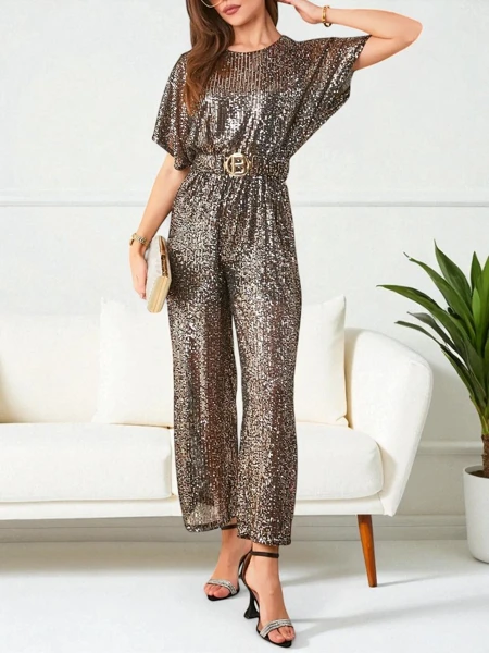 Royalfashion Lang womin's juumpsuit med sequins