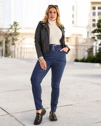 Royalfashion Kvinnos plus size treggings byxor