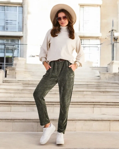Royalfashion Simple greed's corduroy pants