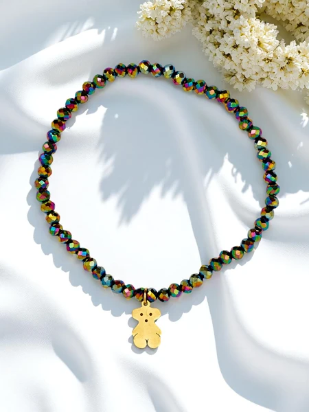 Royalfashion Women's bracelet with teddy bear charm