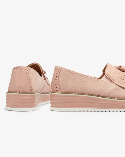 Pink women's low-heeled half boots Veolita- Footwear