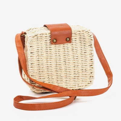 Beige straw bag-type case - Handbags 1