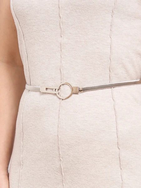 Silver Metal Women's Belt Livia Eleganza Italiano 64-100 cm