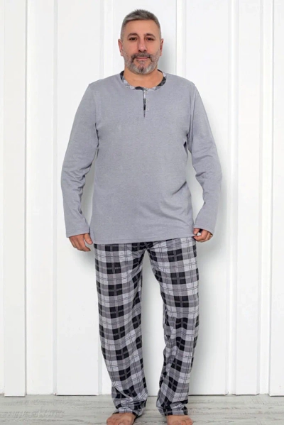 Royalfashioni meeste ruudulised puuvillased pidžaamad PLUS SIZE