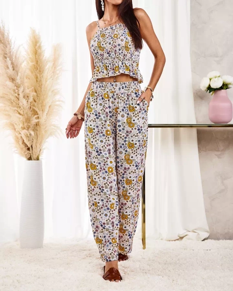 Royalfashion Mustriline naiste komplekt beežist