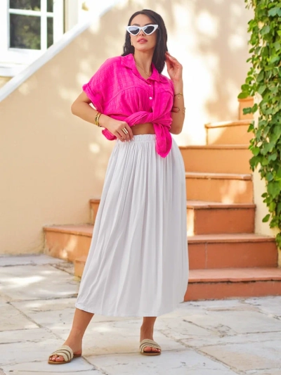 Royalfashion Viskosest naiste midi suvekleit, kerge kahte taskut