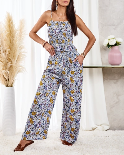 Royalfashion Patterned women's set in blue