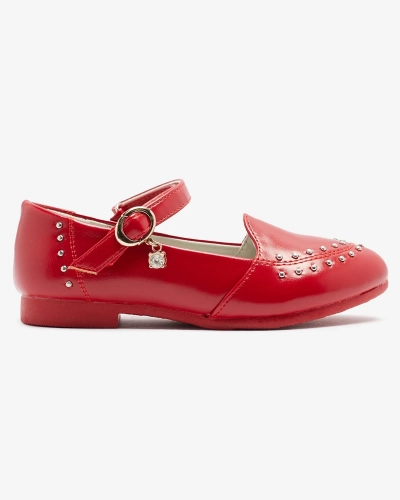 Red girls' pumps with rhinestones Praja- Footwear