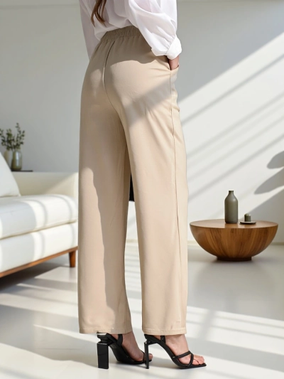 Royalfashion Wide women's trousers with side ties