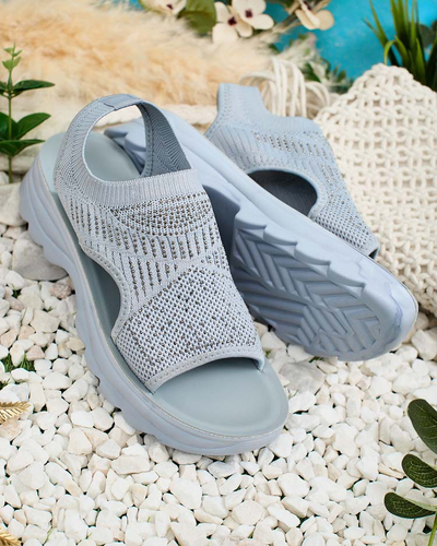 Royalfashion Women's sandals with upper and zirconia Alebin