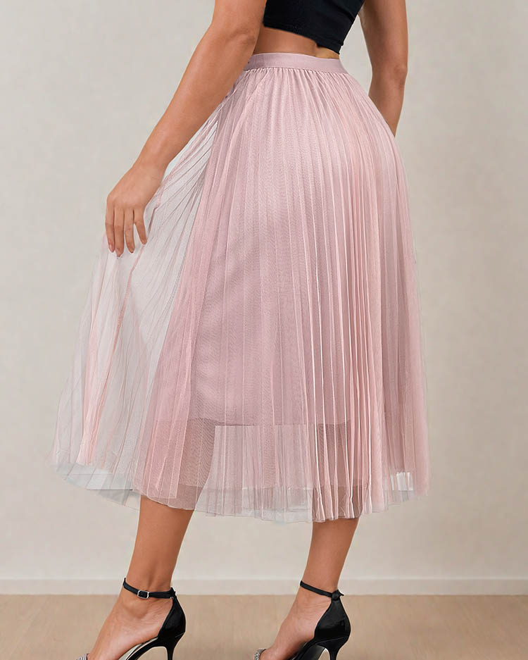 Royalfashion Женская двухслойная юбка-миди