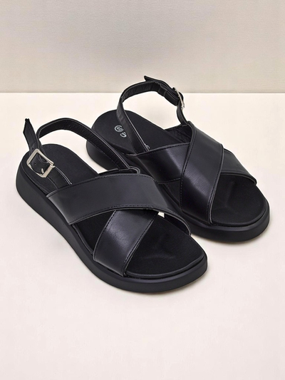 Royalfashion Women's Riva Star Chunky Sole Sandals