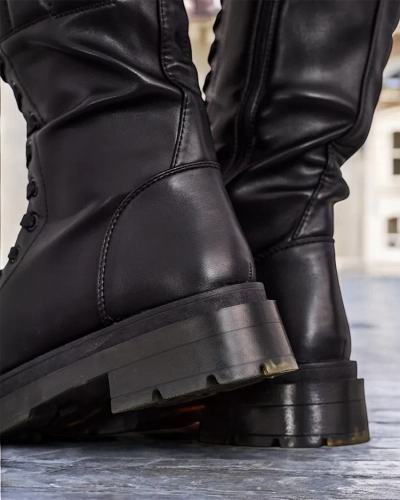 Royalfashion Women's lace-up boots Ominoc