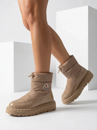 Royalfashion Women's slip-on snow boots in brown color Ireda