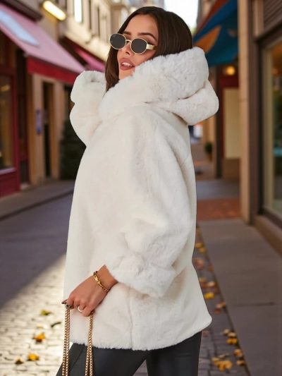 Royalfashion Women's faux fur jacket