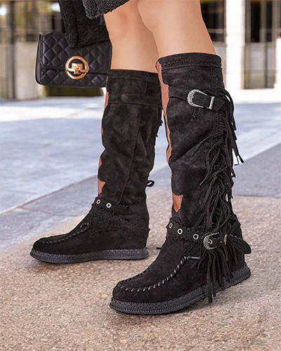 Royalfashion Women's wedge boots Geroses