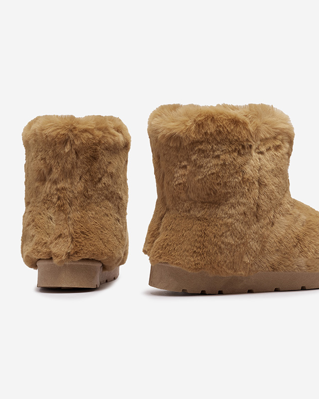 Naiste kaameli värvi lumesaapad Ottola- Jalatsid