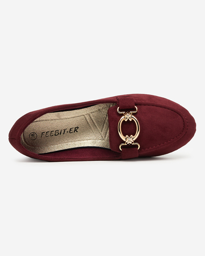 Eco-suede burgundy moccasins Brussi - Footwear