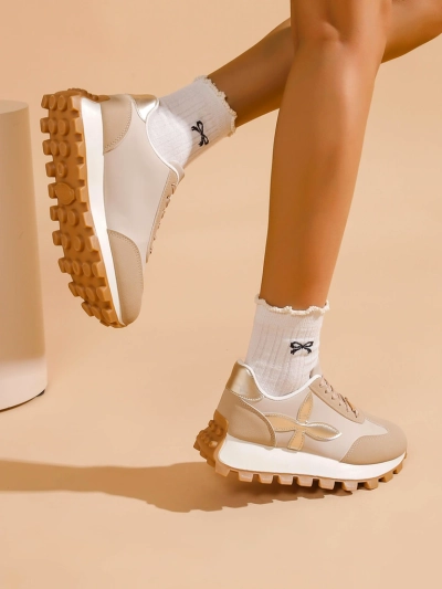 Royalfashion Women's sporty sneakers on a thicker sole Aloqa