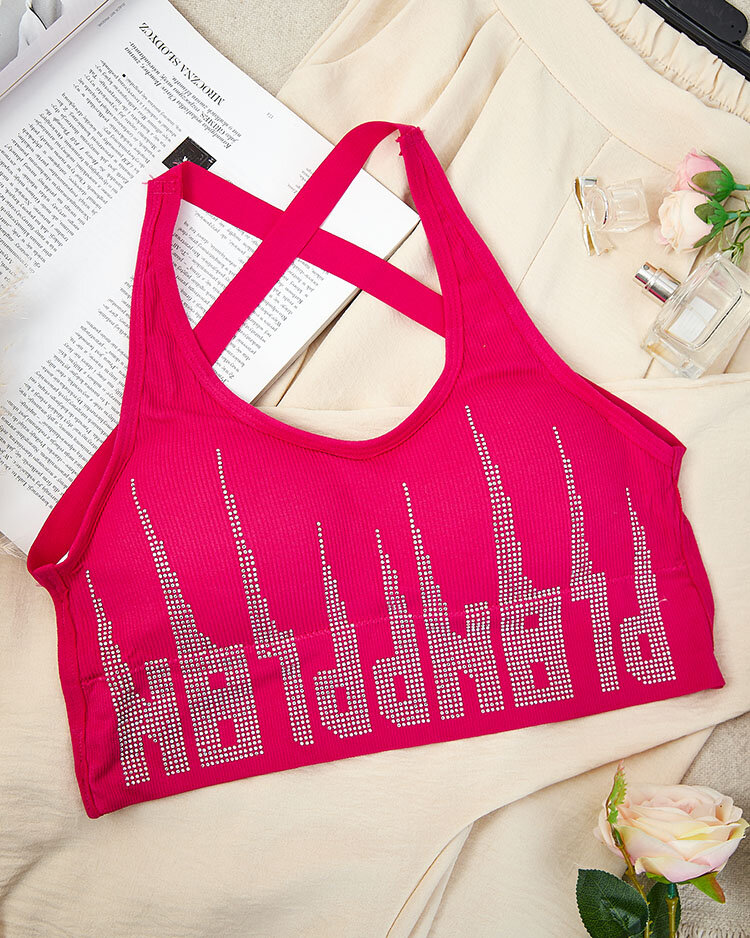 Royalfashion Women's sports bra with zircons