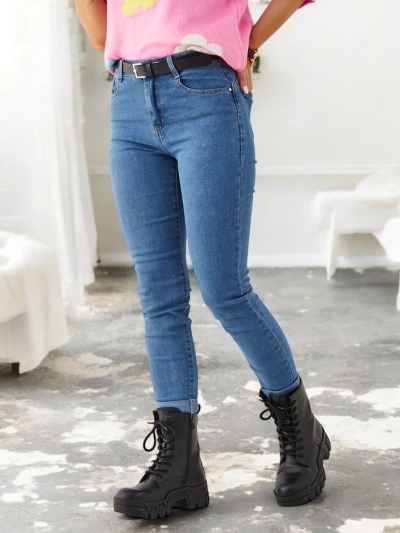 Royalfashion Women's tapered cotton jeans