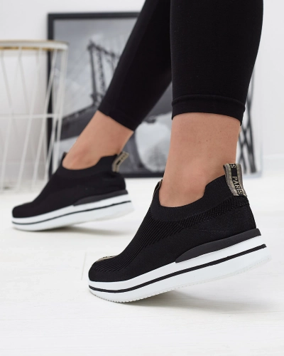 Женские спортивные туфли-слипы с надписью черного цвета Cerppa- Footwear