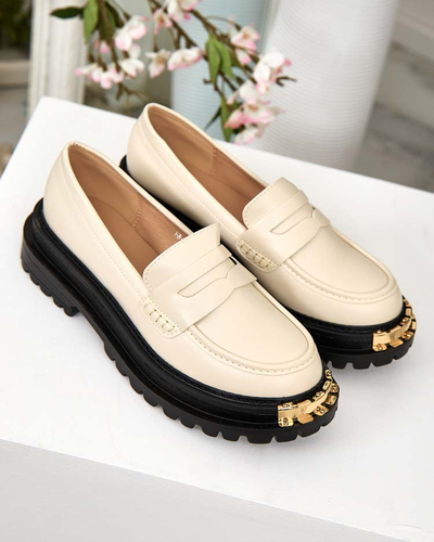 Naiste Loafersid Aurelia Beežid 5cm Platvormil - Stiilsed ja Mugavad