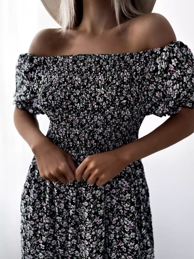 Must naiste lilleline midi-kleit - Rõivad