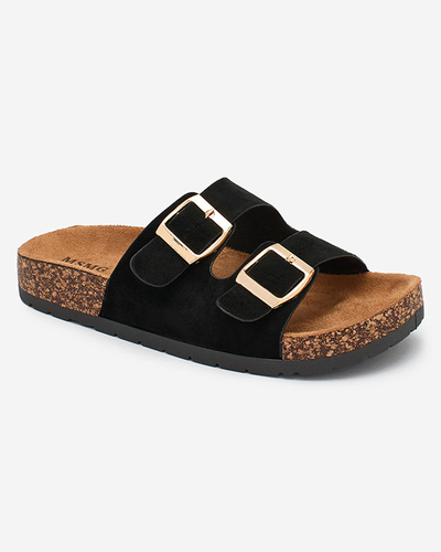 Naiste plätud Letitia mustad, seemisnahast, madal konts, Itaalia disain