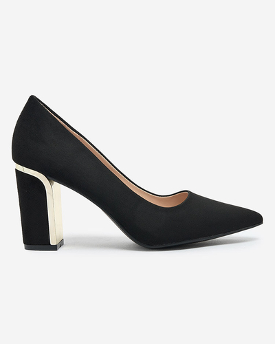 Royalfashion Black women's eco-suede post pumps Afrogosa