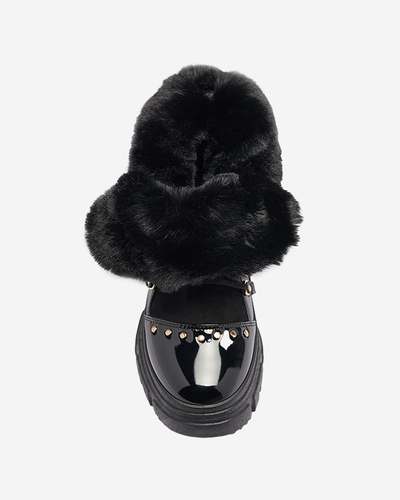 Mustad naiste pitsiga lumesaapad Fentes- Jalatsid